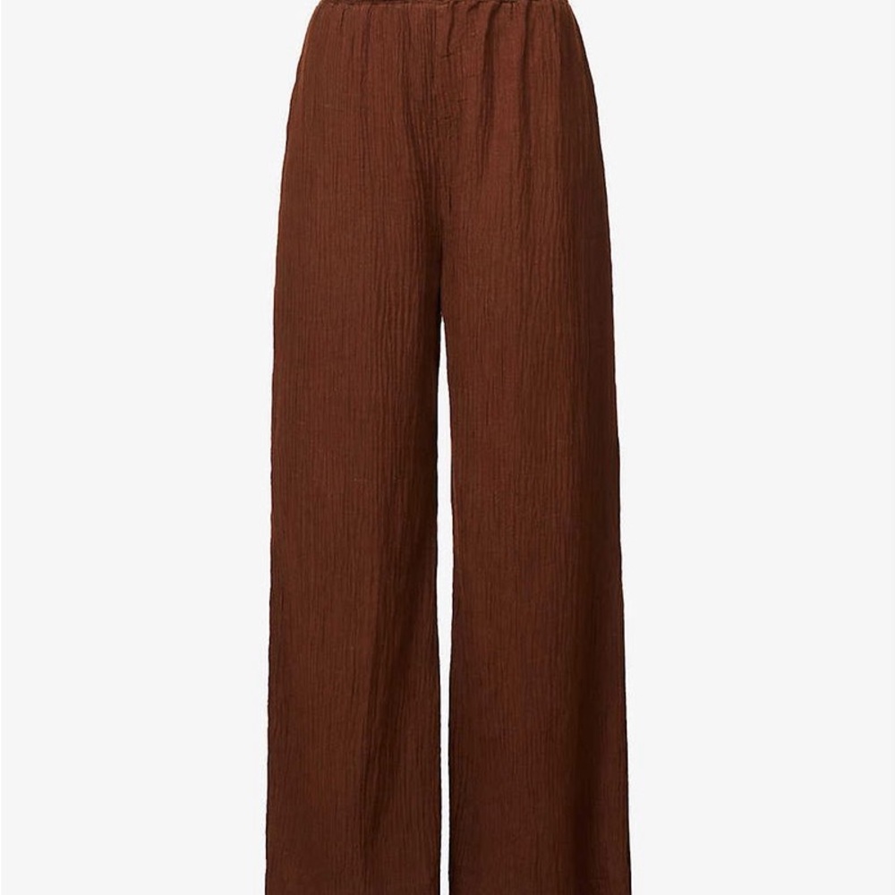 Faithfull the Brand Chocolate Wide-Leg Pants